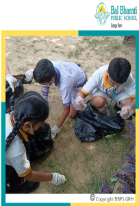 activity of cleaning up the school campus 