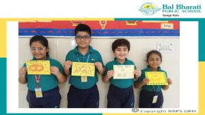 students creatively express 'गुरु' 
