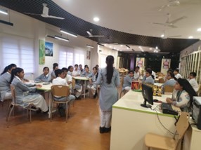 students conducting meeting