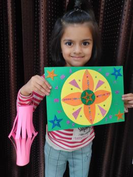 Paper-Craft-by-children-On-Diwali